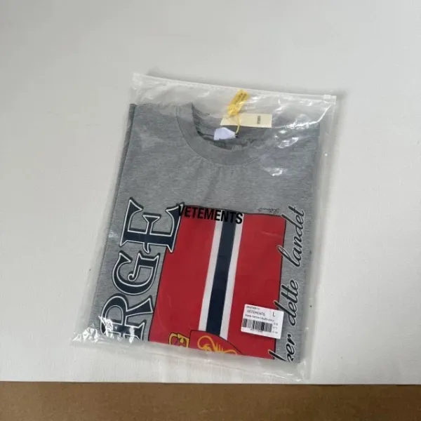 Design Norway National Team Vintage Graphic T-Shirt Gray T-Shirts - 13