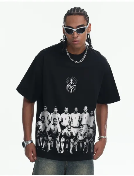 CBF Brazil National Team 2002 World Cup Squad Black T-Shirt - 17