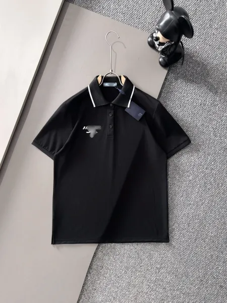 AC Milan Polo Black with White Trim Polo Shirt - 1