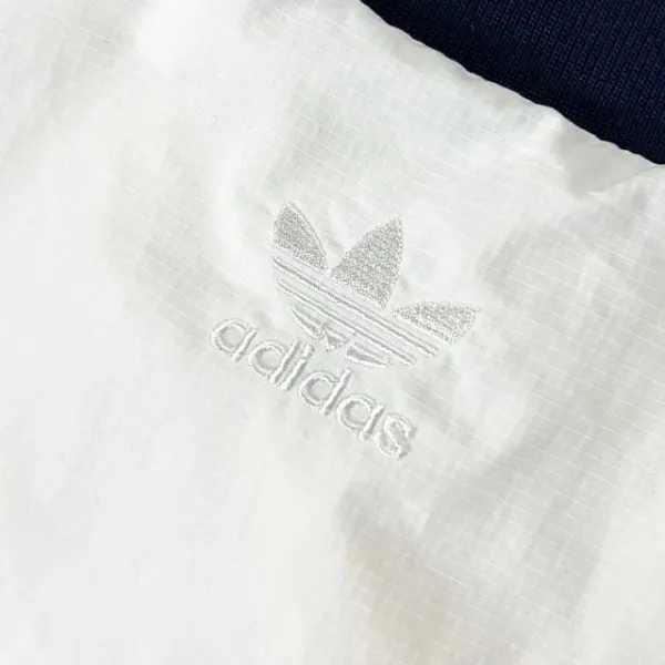 Adidas Originals TEA Windbreaker Cream with Navy and Red Stripes - 21