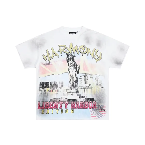 Design Harmony Liberty Harbor Edition Tie-Dye Graphic T-Shirt T-Shirts - 1