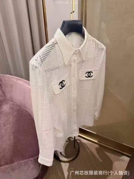 Chanel Laser-Cut Mesh Shirt Black - 3