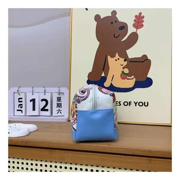 Design Abubu Cartoon Print Yellow Pouch Bag Clutches - 7