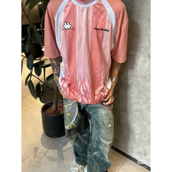 Acne Studios x Kappa Mesh Panel T-Shirt Multicolor - 8