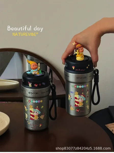 Design HSCUP x NATUREVIBE Twinkle Series Black Insulated Travel Mug Electronics - 4