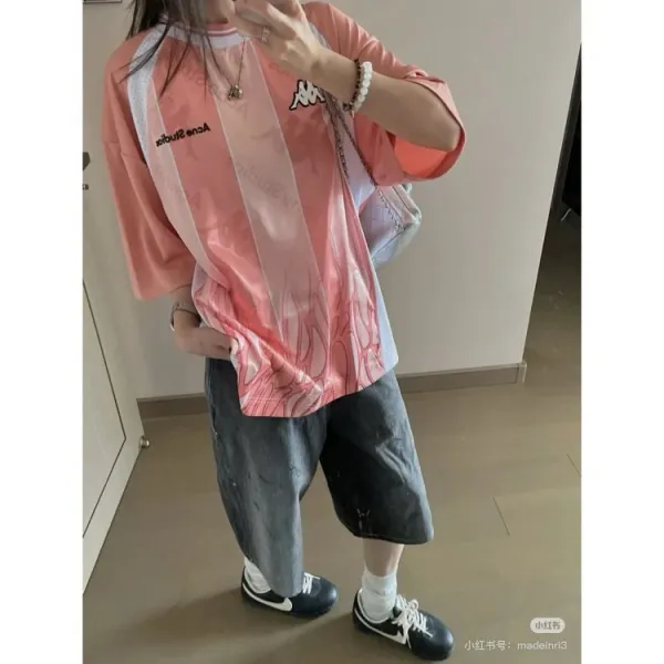 Acne Studios x Kappa Mesh Panel T-Shirt Multicolor - 13