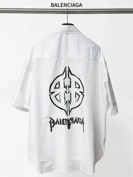 Balenciaga Oversized Short-Sleeve Shirt Black - 8
