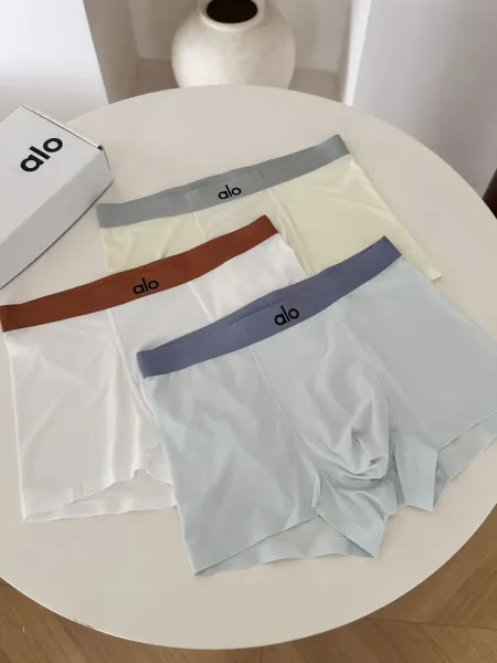 Alo Performance Boxer Briefs in Light Blue, White, Cream, and Brown Underwear - 9