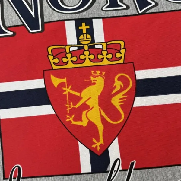 Design Norway National Team Vintage Graphic T-Shirt Gray T-Shirts - 19