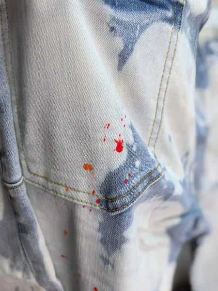 Purple Brand Paint Splatter Washed Denim Jeans - 8