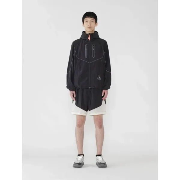 Design ROA x And Wander Lightweight Hooded Windbreaker Beige Outerwear - 11