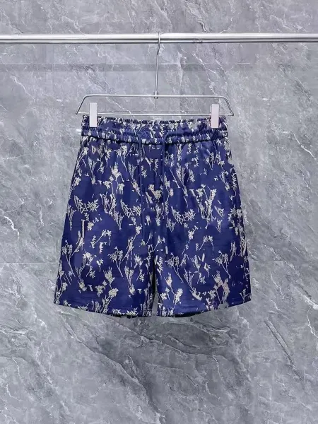Design Floral Print Navy Shorts - 1