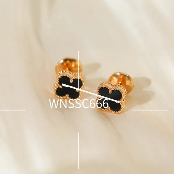 Van Cleef & Arpels Alhambra Motif Mother-of-Pearl Earrings Rose Gold - 6