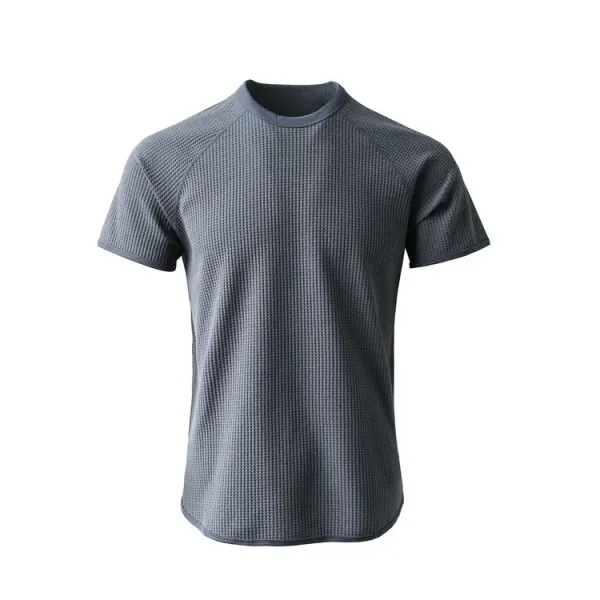 Design Waffle Knit Performance T-Shirt Navy - 6