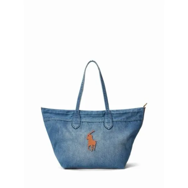 Polo Ralph Lauren Denim Tote Bag Blue - 20