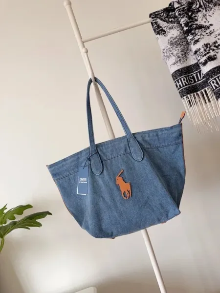 Polo Ralph Lauren Denim Tote Bag Blue - 24