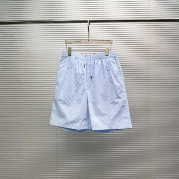 Design Short-Sleeve Checkerboard Shirt Light Blue - 5