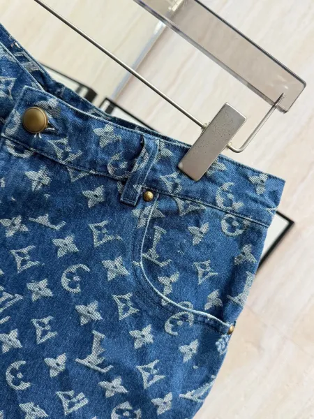 Louis Vuitton Monogram Denim Shirt Blue - 16