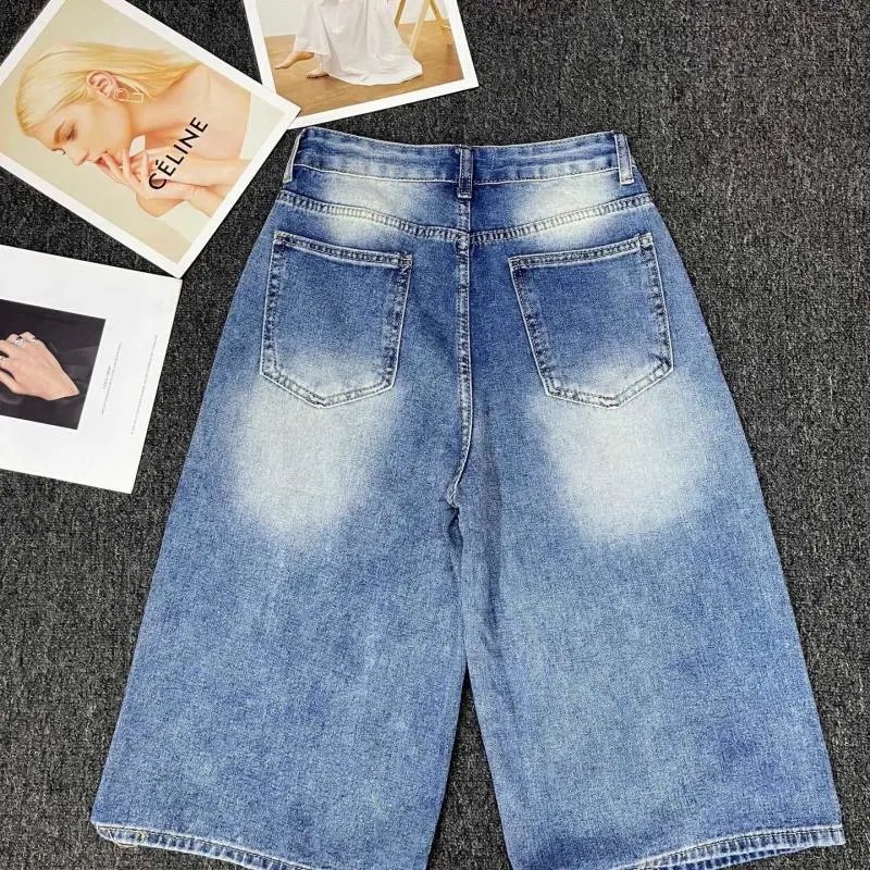 Chrome Hearts Cross-Embellished Wide-Leg Denim Shorts Jeans - 6