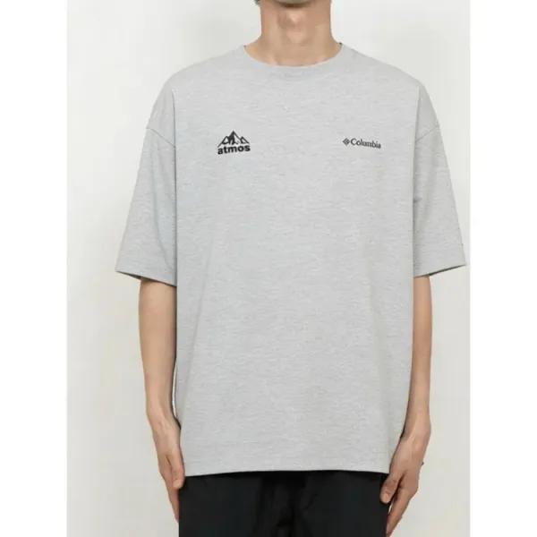 Design Columbia x atmos Collaboration Logo Back Print T-Shirt Gray T-Shirts - 12
