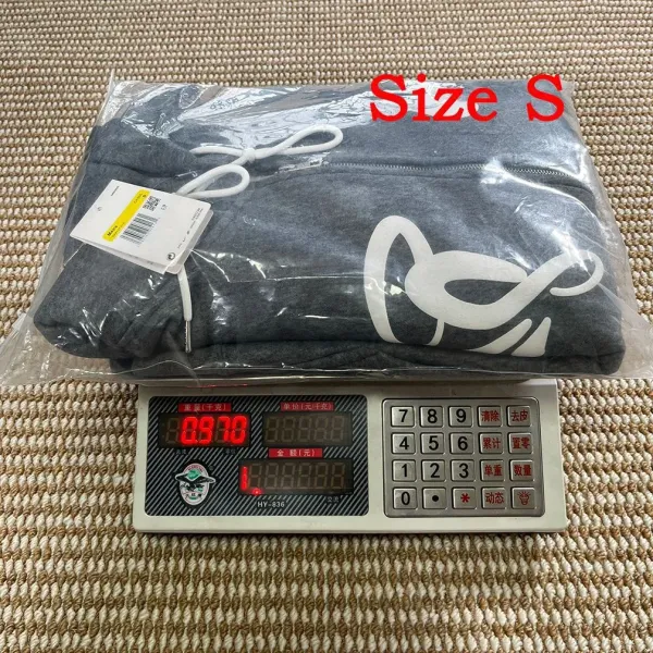 Design Logo Hoodie and Sweatpants Set Charcoal Gray Tracksuit - 4