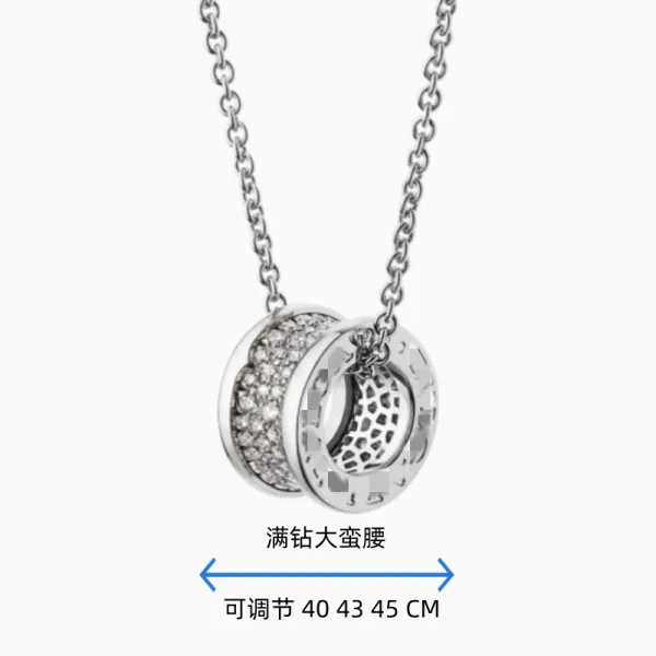 Design Bzero1-Inspired Black Ceramic and Silver Chain Necklace Jewelry - 13