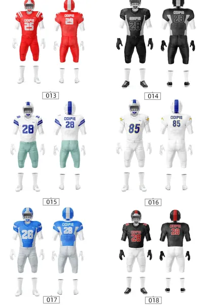 Design ODIPIE Custom Football Uniform Set Blue and White Jersey Activewear - 14