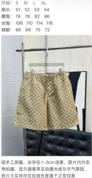 Gucci GG Monogram Print Short-Sleeve Shirt Beige - 3