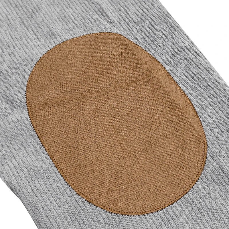 Design Corduroy Polo Shirt with Elbow Patches Black Tops.polo - 45