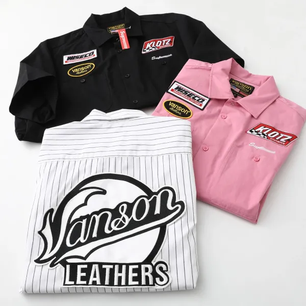 Vanson Leather x Supreme x Wiseco x Klotz Racing Pinstripe Work Shirt White - 15