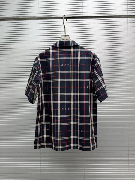 Gucci Plaid Sleep Set Navy and Burgundy Sleepwear - 5