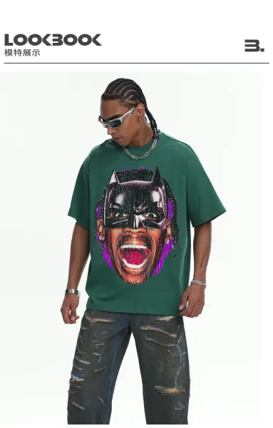 Travis Scott x Cactus Jack Batman Graphic Oversized T-Shirt Green - 16