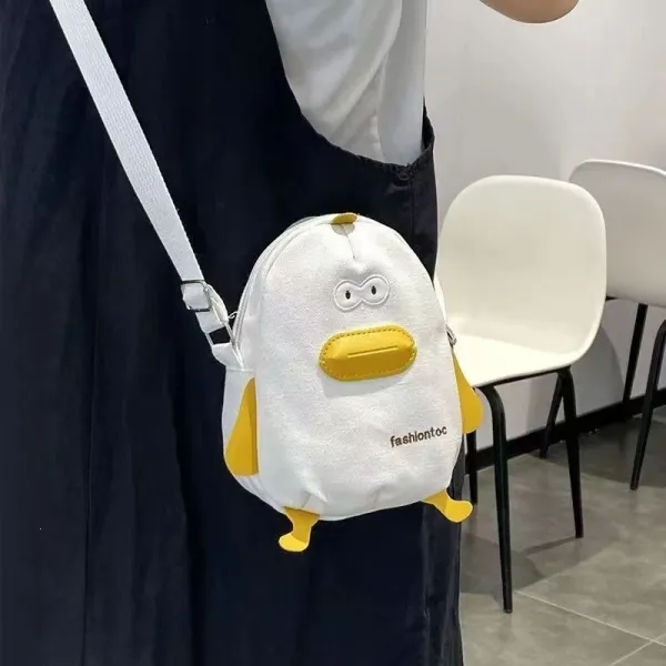 Design Fashiontoc Duck Crossbody Bag White Yellow Crossbody Bags - 1