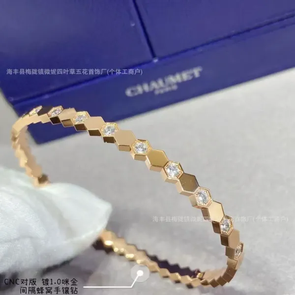 Design Hexagonal Pavé Diamond Tennis Bracelet Silver Jewelry - 9