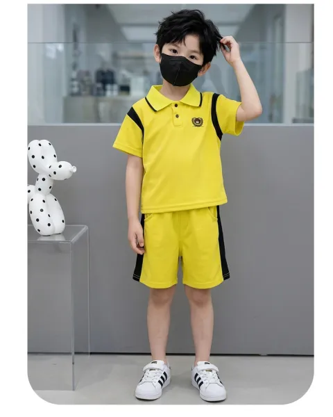 Design Navy Polo Shirt and Shorts Set with White Trim - 20