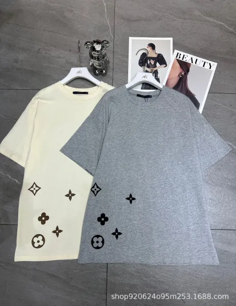 Louis Vuitton Monogram Floral Print Oversized T-Shirt in Cream and Gray - 3