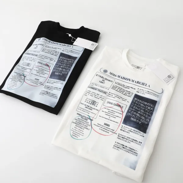 MM6 Maison Margiela Graphic Print White T-Shirt - 17