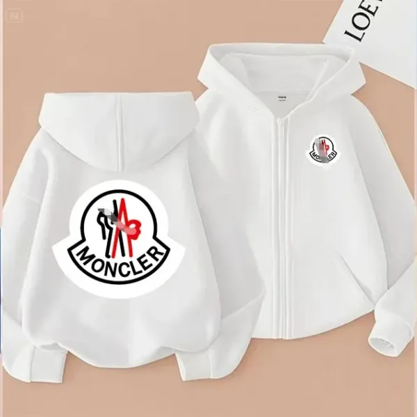 Moncler Logo Patch Hoodie Blue - 3