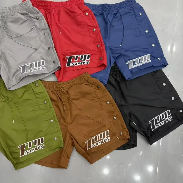 Design Triple Sevens Logo Print Nylon Shorts Gray Shorts - 11
