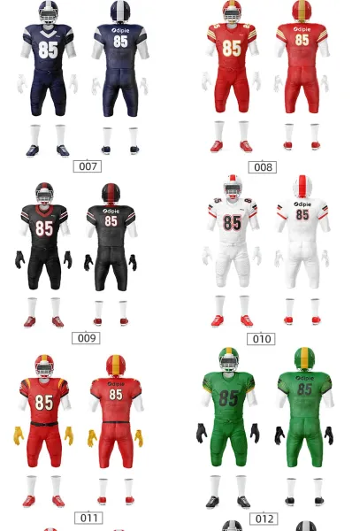 Design ODIPIE Custom Football Uniform Set Blue and White Jersey Activewear - 13