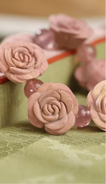 Design FENWUMEIGUI Pink Mist Rose Bracelet Jewelry - 20