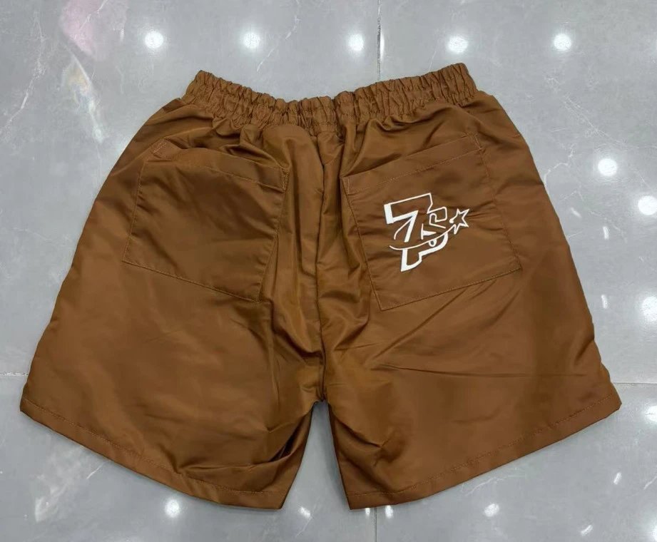 Design Triple Sevens Logo Print Nylon Shorts Gray Shorts - 18