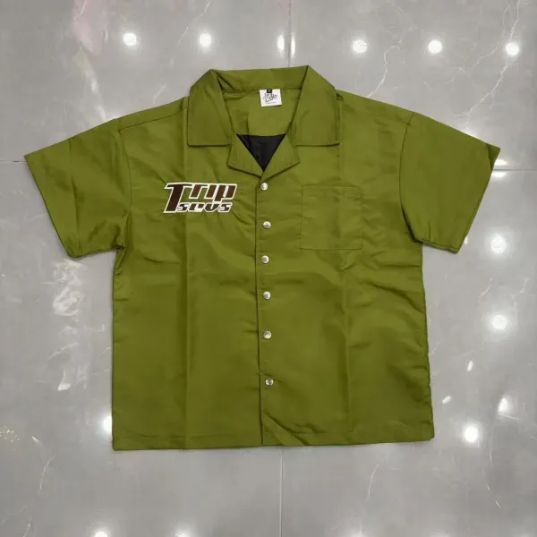 Design Tup Sovs Short-Sleeve Work Shirt Olive Green Shirt - 1