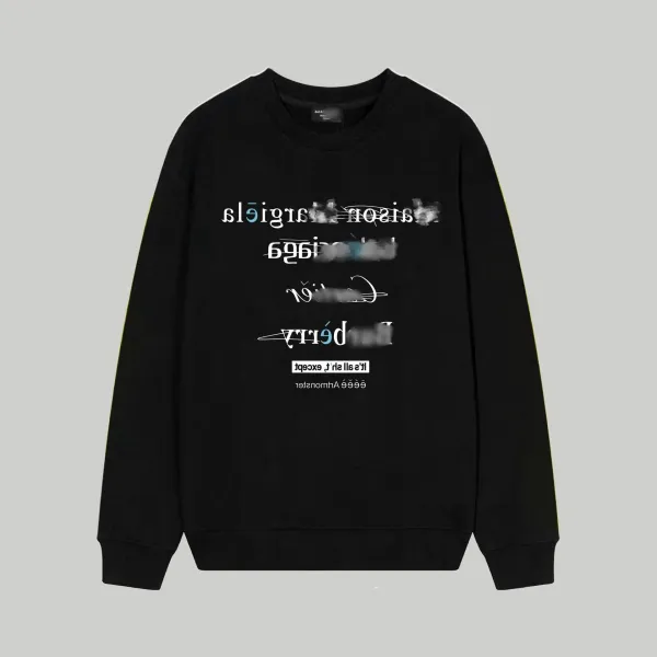 Design Abstract Typography Black Hoodie - 1