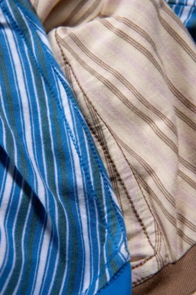 Design Striped Crewneck Sweater Beige Multicolor - 14