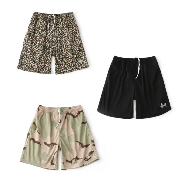 Stussy Leopard Print Drawstring Shorts Multicolor - 14