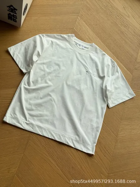Design Abstract Scribble Print Oversized T-Shirt White - 5