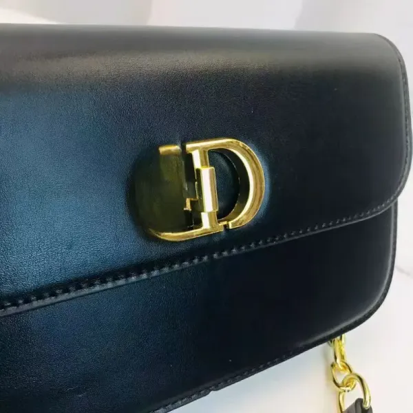 Dior Oblique Print Mini Chain Shoulder Bag Black - 5