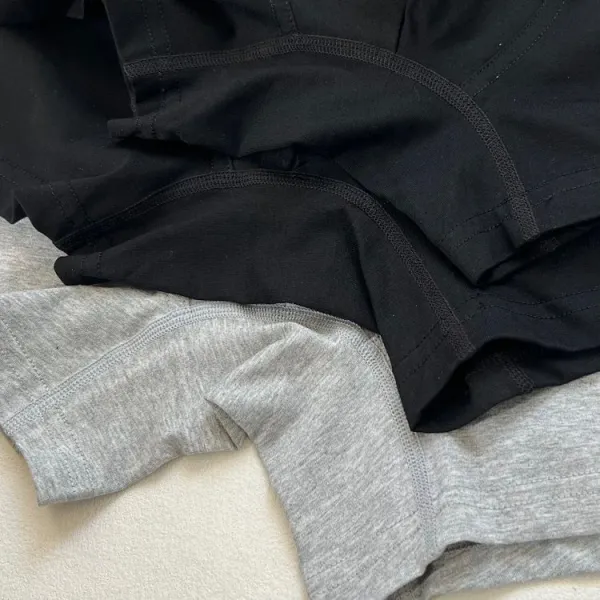 Design BEAMS Boxer Briefs Black / Gray / Black Orange Waistband Underwear - 15