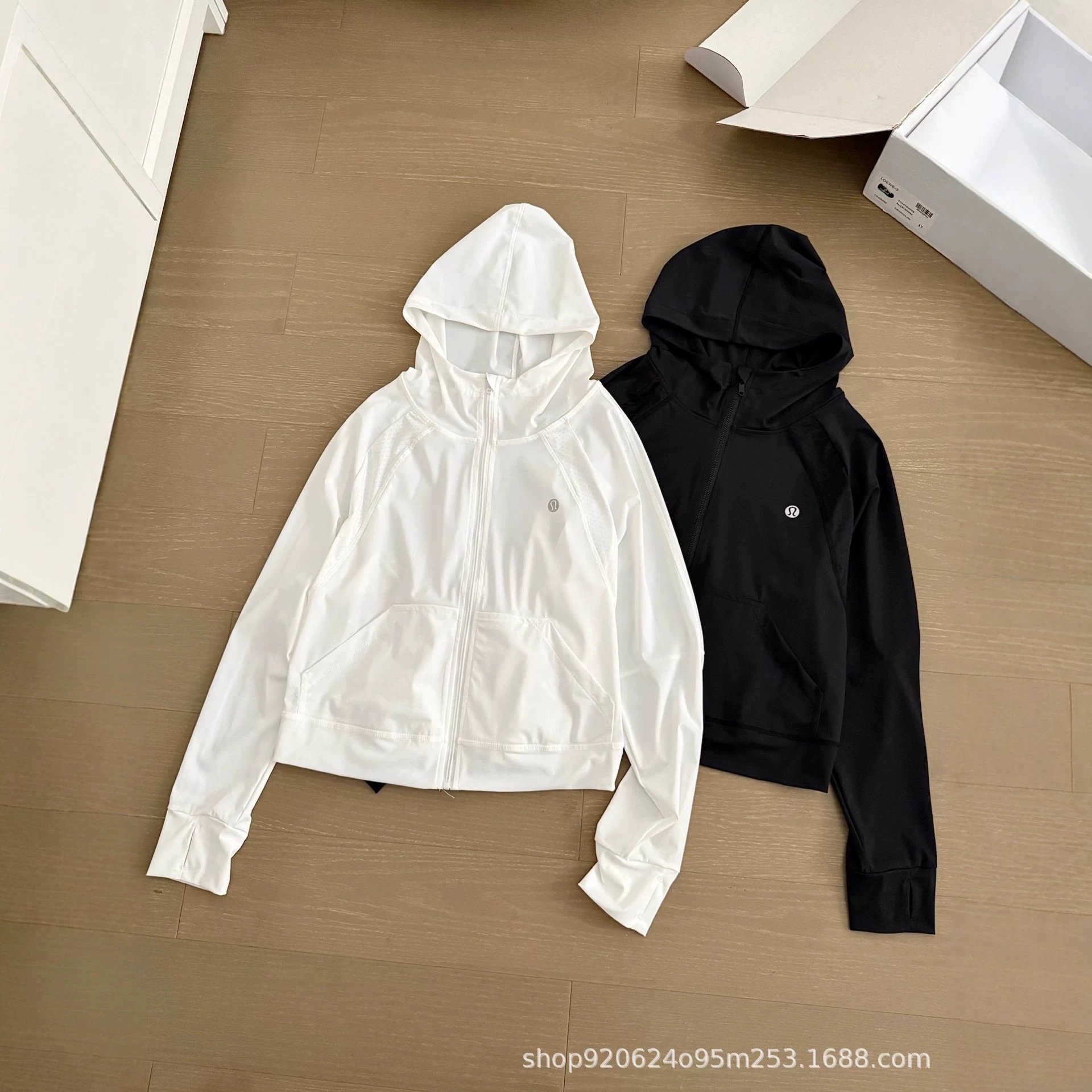 Lululemon Define Hooded White Black Sporty Jacket
